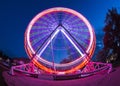 Ferris wheel go around at Lake Balaton at night Royalty Free Stock Photo