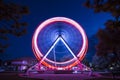 Ferris wheel go around at Lake Balaton at night Royalty Free Stock Photo