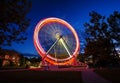 Ferris wheel go around at Lake Balaton at night Royalty Free Stock Photo