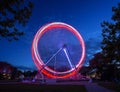 Ferris wheel go around at Lake Balaton at night Royalty Free Stock Photo
