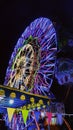 Ferris Wheel Gondola capsules tubs pods rings circle purple light neon night lamp colorful fun bianglala spin high colour happy