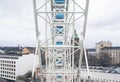 Ferris Wheel at the harbor, Helsinki, Finland, 21.12.2015 Royalty Free Stock Photo