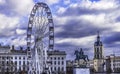 Ferris Wheel Hospital Place Bellecoeur Cityscape Lyon France Royalty Free Stock Photo