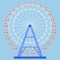 Ferris wheel icon. Attraction. Royalty Free Stock Photo