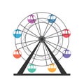 Ferris wheel icon. Carnival. Funfair Carousel. Amusement park Royalty Free Stock Photo