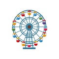 Ferris wheel icon, cartoon style Royalty Free Stock Photo