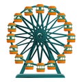 Ferris wheel icon, cartoon style Royalty Free Stock Photo