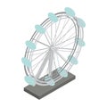 Ferris wheel icon, isometric 3d style Royalty Free Stock Photo
