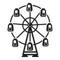 Ferris wheel icon, simple style Royalty Free Stock Photo