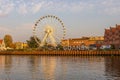 Ferris wheel on the Moltawa riverbank in Gdansk, Poland Royalty Free Stock Photo