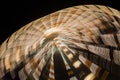 Ferris wheel in motion at the amusement park, night illumination. Long exposure Royalty Free Stock Photo