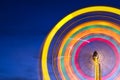 Ferris wheel with motion blurred lights Royalty Free Stock Photo