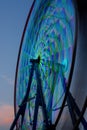 A ferris wheel in motion, taken with a long exposure Royalty Free Stock Photo