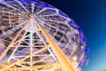 Ferris wheel moving at night Royalty Free Stock Photo