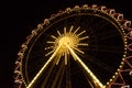 Ferris wheel at night, big wheel in lights, fun concept Royalty Free Stock Photo