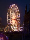Ferris wheel at night in edinburgh Royalty Free Stock Photo