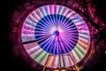 Ferris wheel at night in the night lights Royalty Free Stock Photo