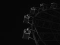 Ferris Wheel at Night in Malaga, Spain Royalty Free Stock Photo