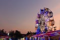 Ferris wheel at night sky background Royalty Free Stock Photo