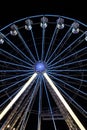 Ferris wheel at night at the small fair