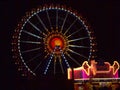 Ferris wheel at the Oktoberfest at night