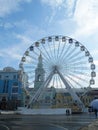 Ferris wheel in the old district of Kiev Podol Royalty Free Stock Photo