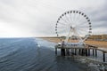 Ferris wheel on the pier of Scheveningen, Hague, the Netherlands, beach entertainment area popular tourist destination