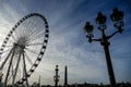 Ferris wheel in place de la Concorde, Photo image a Beautiful panoramic view of Paris Metropolitan City Royalty Free Stock Photo