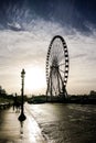 Ferris wheel in place de la Concorde, Photo image a Beautiful panoramic view of Paris Metropolitan City Royalty Free Stock Photo