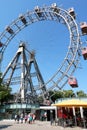 Ferris wheel in the Prater park. Vienna. Austria Royalty Free Stock Photo