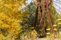 Ferris wheel in Pripyat ghost town, Chernobyl. Nuclear, abandoned. Royalty Free Stock Photo