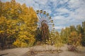 Ferris wheel in Pripyat ghost town, Chernobyl. Nuclear, abandoned. Royalty Free Stock Photo