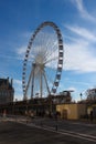 Ferris wheel Roue de Paris on the Place de la Concorde from Tuileries Garden in Paris, France Royalty Free Stock Photo