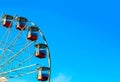 Ferris wheel with a secure closed cabins Royalty Free Stock Photo