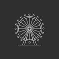 Ferris wheel silhouette. Royalty Free Stock Photo