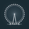 Ferris wheel silhouette. Carousel icon. Royalty Free Stock Photo