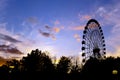 Ferris wheel silhouette Royalty Free Stock Photo