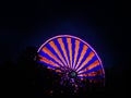 Ferris wheel spinning at night Royalty Free Stock Photo