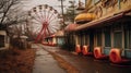 Abandoned Theme Park: A Southern Gothic-inspired Nostalgic Landscape