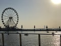 Ferris wheel sunset