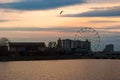 Ferris wheel during sunset Royalty Free Stock Photo