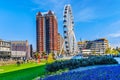 Ferris Wheel surrounded by high rise buildings in Rotterdam, Holland