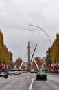 Ferris wheel under construction on Concorde Square in Paris