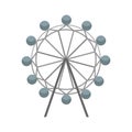 Ferris wheel Vector Icon. Attraction symbol. Flat vector illustration Royalty Free Stock Photo