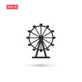 Ferris wheel vector icon design isolated 2