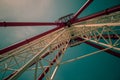 Ferris wheel vintage over blue sky