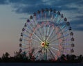 Ferris wheel on warm summer evening