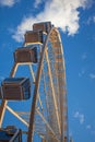 Ferris wheel on the water at sunset Royalty Free Stock Photo