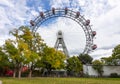 Ferris wheel Wiener Riesenrad in Prater amusement park, Vienna, Austria Royalty Free Stock Photo