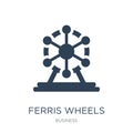 ferris wheels icon in trendy design style. ferris wheels icon isolated on white background. ferris wheels vector icon simple and